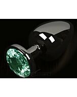 Plug metal gema verde - s