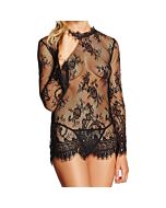 Babydoll nero rosa nero