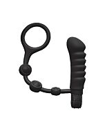 La mia spina vibrante cockring con anello - nera