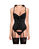 Corsetto doppio stringato negro