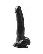 Basix pene gelatina aspirazione nero 21 cm