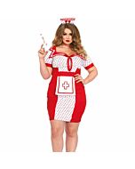 Costume da infermiera avenue Leg taglie forti 1x / 2x