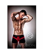 Passion 001 komplet pelle rosso / nero s / m