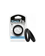 Confezione da 2 anelli in silicone Xact-fit 15,2 cm - nero