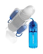 Vibration Dual Penis Cover - Blue