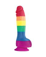 Edizione colori orgoglio pene silicona 15cm