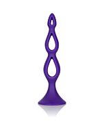 Plug anale a tripla sonda in silicone - viola