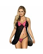 Babydoll Subblime nero e rosa s / m