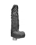 Pene vibrante realistico 25 cm - nero