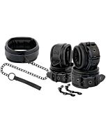 Set di Bondage in Pelle Nera