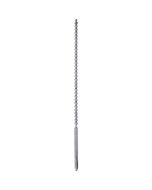 Dip stick ribbed- penis plug - 6 cm - plata
