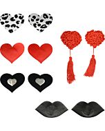 Set di 5 suggestive tettarelle assortite