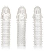 Kit di 3 estensioni del pene - trasparente