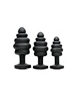 Kit tappi a cuore in silicone - nero