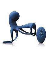 Custodia da gladiatore rinnegata con tappo e vibratore - blu