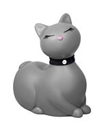 Gattino grigio con stimolatore da viaggio