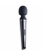 Testa di diamante - massaggiatore bacchetta di silicone 11x - nero