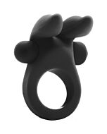 Anello vibrante Bunny - nero