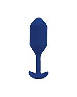 Plug anale in silicone avvolgente con vibrazione 15 cm - blu