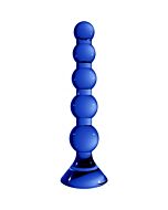 Stetch dildo di vetro blu