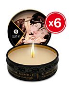 Candela da massaggio al cioccolato Shunga 6 x 30 ml
