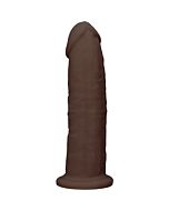 Dildo in silicone senza testicoli 22,8cm - marrone