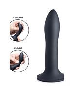 Squeezable slender dildo silicona - negro