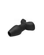 Plug anale in silicone cavo invasion - piccolo - nero