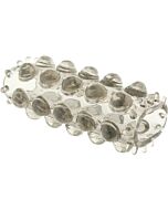 Manica per pene nera super elasticizzata strutturata