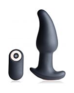 Gyro m 10x curved rimming - plug vibrador con mando - negro