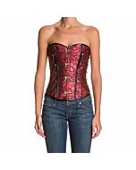 Corsetto granato con dettagli