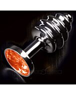 Plug anale gioielli a costine plata / naranja