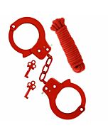 Manette extra per il sesso + corda rossa