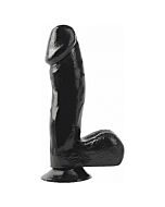 Basix gelatina pene succhiare nero 16 cm