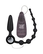 Bottino chiama bottino doppio coraggio perline anali silicone nero