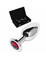 Plug anale Metalhard diamante rojo piccolo 5,71 cm