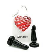 Devozione Saninex - plug & dildo con base di aspirazione - nero