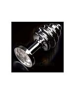 Plug anale gioielli a costine plata / diamante