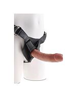 Pettorina con pene realistico 22cm - mulatto