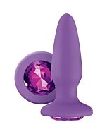 Tappo in silicone con gemma - rosa