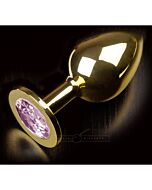 Plug anale gioielli large oro / rosa