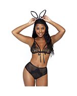 Set di coniglietti in 2 pezzi - nero