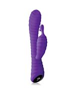 Coniglio increspato - vibratore in silicone viola