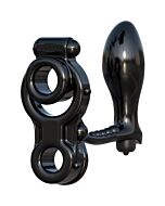 Anello del pene Ironman con tappo nero