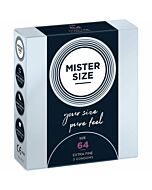 Mister taglia 64 (confezione da 3) - preservativos natural, latex
