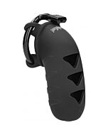 Dispositivo di castità in silicone modello 08 da 10,6 cm - Nero