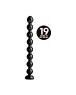 Dildo con perline 58x8cm - negro