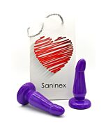 Devozione Saninex - plug & dildo con base di aspirazione - viola