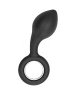 N. 63 - dildo anale con anelli di metallo - nero