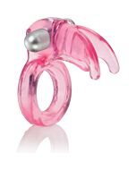 Anello vibrante con sfarfallio triplo clitoride rosa